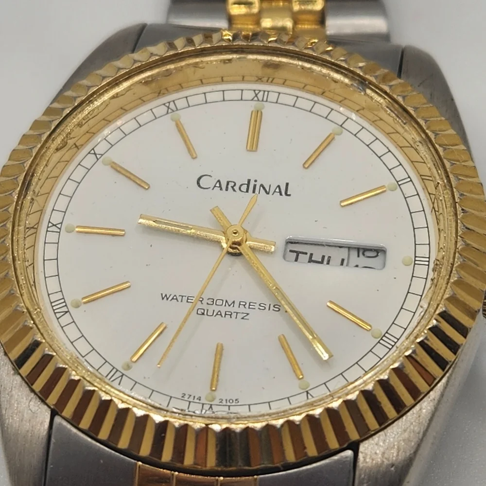 Cardinal Two-Tone Stainless Steel Water Resiatdmt MENS Watch - Picture 3 of 6